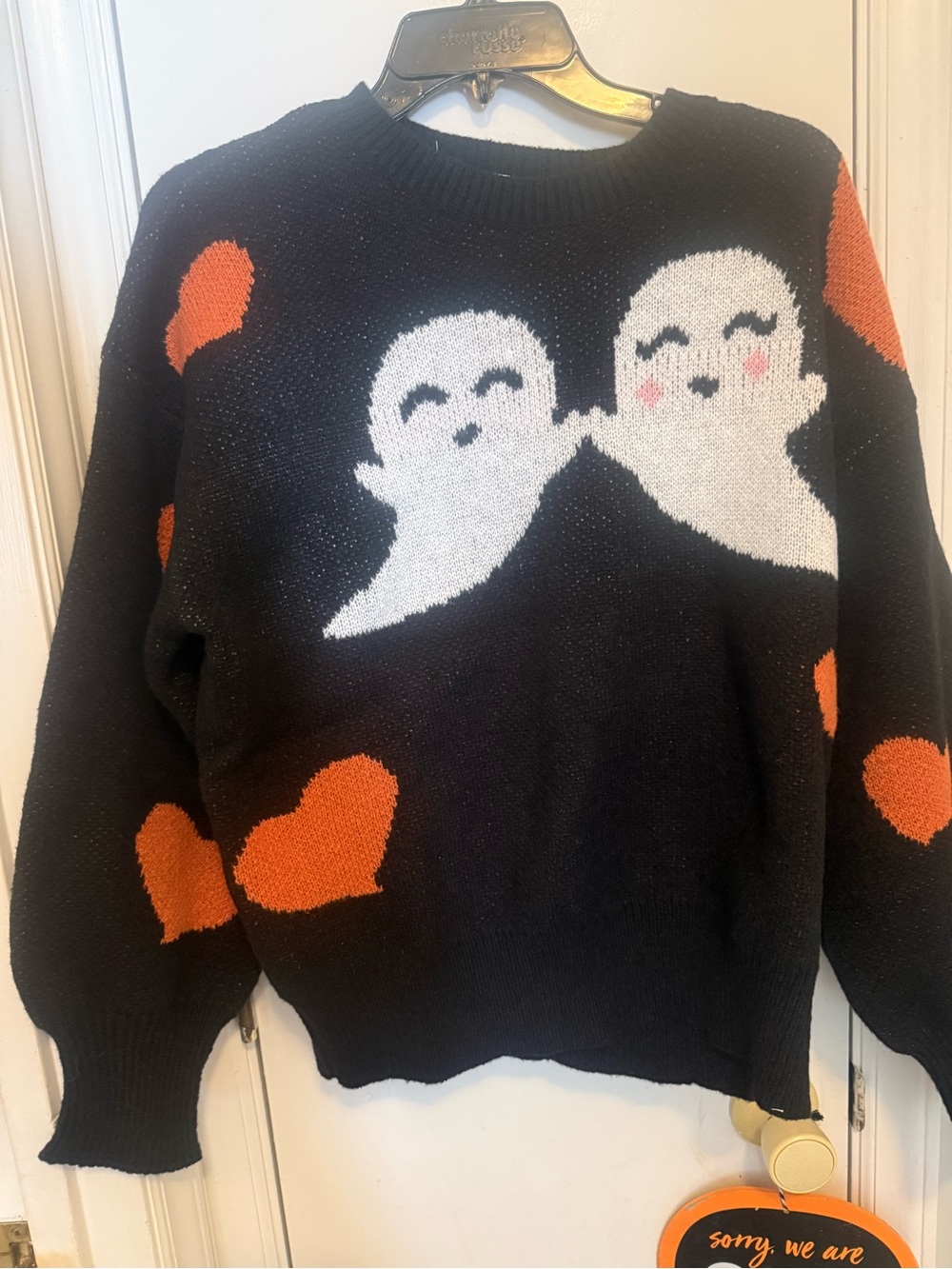 Women’s boutique ghost  Halloween sweater new size small